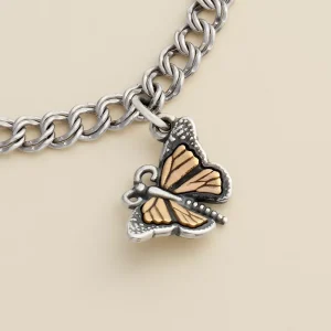 Light Double Curb Charm Bracelet