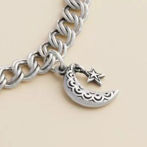 Medium Double Curb Charm Bracelet