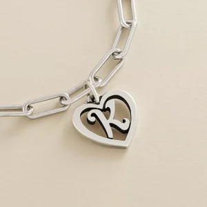 Elongated Link Charm Bracelet