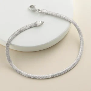 Rounded Herringbone Anklet