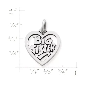 "Big Sister" Heart Charm