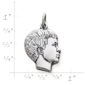 Boy's Profile Charm