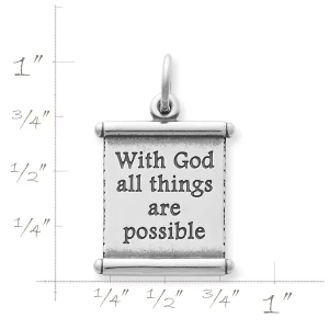 "All Things Are Possible" Scroll Charm