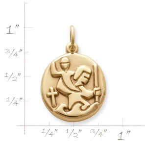 Round St. Christopher Medal Charm