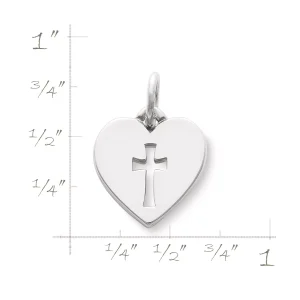 Crosslet Heart Charm