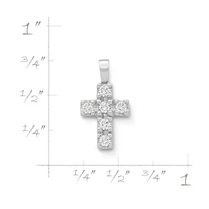 Petite Latin Cross Pendant with Diamonds