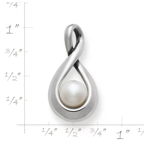 Graceful Twist Pendant with Cultured Pearl