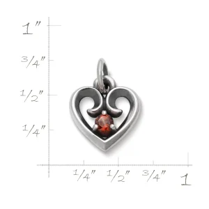 Avery Remembrance Heart Birthstone Charm