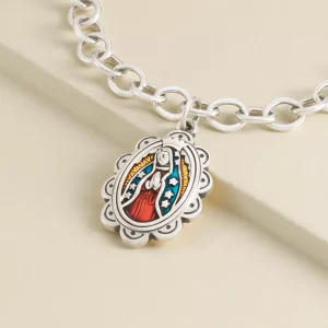 Enamel Virgin of Guadalupe Charm