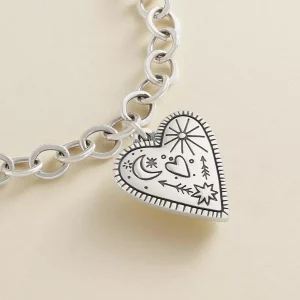 Western Sky Heart Charm