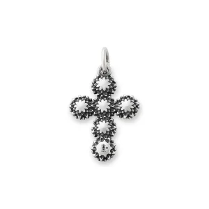Sunflower Cross Charm