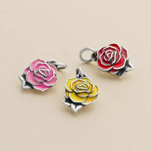 Enamel Consuela Rose Charm