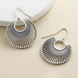 Open Fan Dangle Earrings