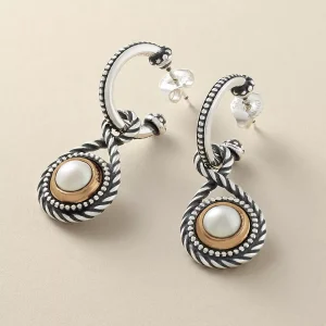 Marjan Gemstone Hoop Dangle Earrings