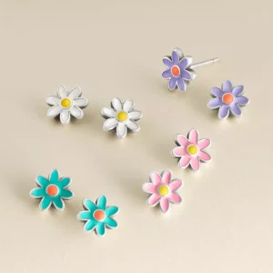 Enamel Mini Flower Studs