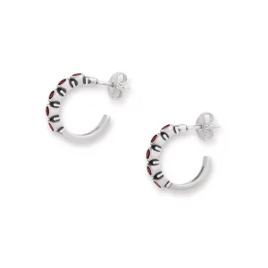 Gemstone Hoop Earrings
