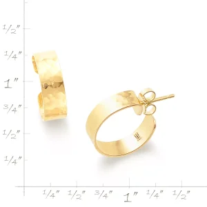 Hammered Simplicity Hoops