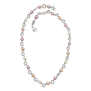 Twisted Wire Link Gemstone Necklace