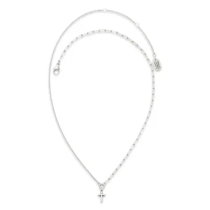 Paired Chains Cross Necklace