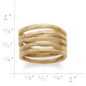 Stacked Hammered Ring