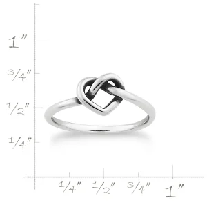 Delicate Heart Knot Ring