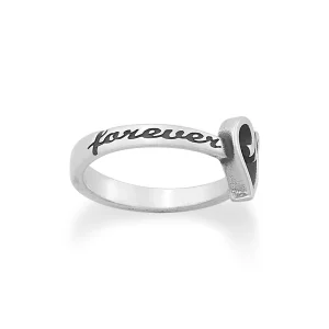 "Forever and Always" Heart Ring