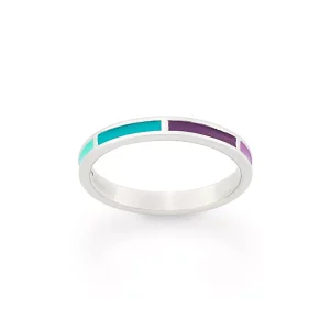 Enamel Mosaic Stacker Ring