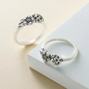 Ladybug and Flower Ring