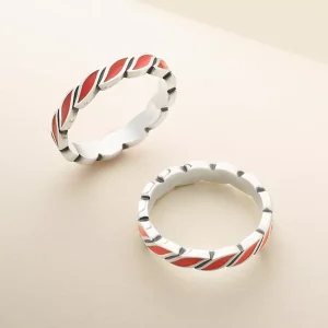 Enamel Twist Stacker Ring