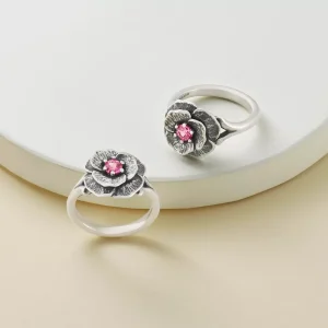 Gemstone Floral Ring