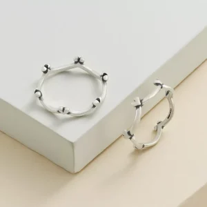 Delicate Heart Crown Stacker Ring