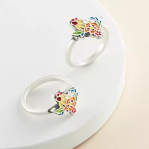 Enamel Texas Wildflower Ring
