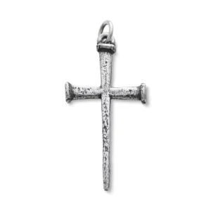 Nail Cross Pendant with Heavy Box Chain Look