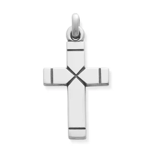 Plain Latin Cross with Medium Curb Chain Look
