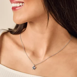 Tiny Bow Charm on Fine Cable Chain Look