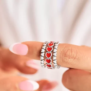 Hearts Ring Stack Look